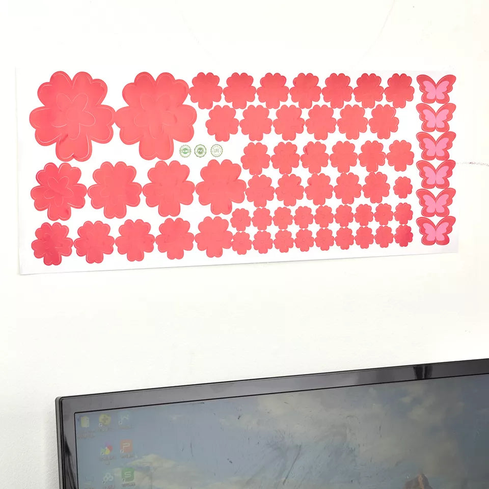 s-l960_fd2439f3-7d83-4d5e-ab7b-5baf9feff9fe 108 flowers & 6 butterfly wall decor sticker removable diy creativeeet hom SFG - Image 1