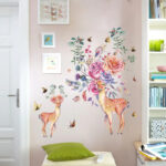 Floral Deer Decor/ Wall Art - SK9273 size 60x90