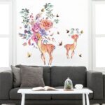 Floral Deer Decor/ Wall Art - SK9273 size 60x90 - Image 2