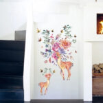 Floral Deer Decor/ Wall Art - SK9273 size 60x90 - Image 4