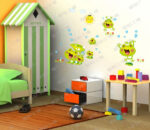 Wall Sticker Factory-Three Generations of Large Size Wall Stickers Wall Stickers Wall Stickers Indoor Classroom Layout Rainy Day Frog Day Combination Sticker JM8287 - Image 3