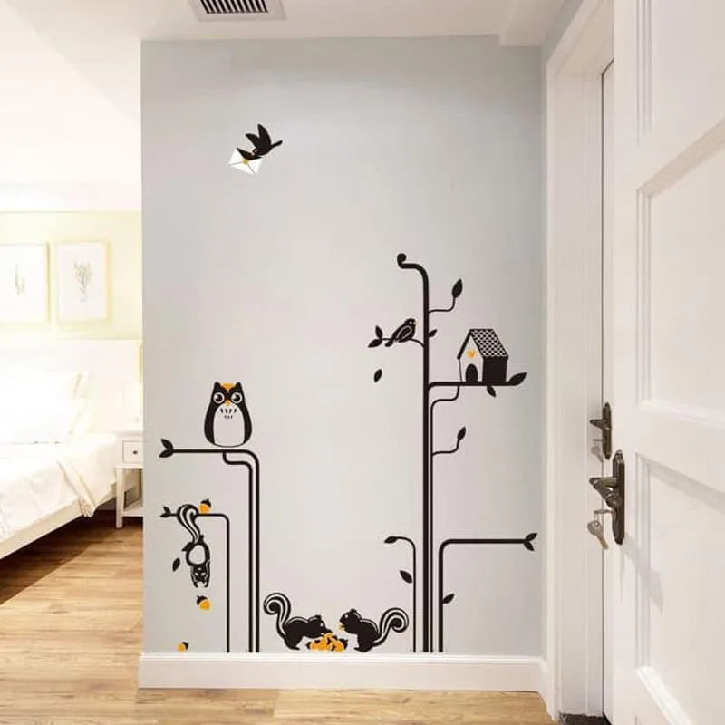 SAMHEZ AY9126 Matrix Owl Wall Sticker [60 x 90 cm] - Image 4