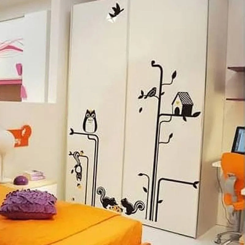 SAMHEZ AY9126 Matrix Owl Wall Sticker [60 x 90 cm] - Image 1