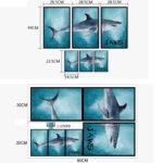 sAMHEZ HM92012 JAWS FRAME 3D DEEP BLUE SEA WALLSTICKER WALL STICKER - Image 8
