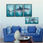 sAMHEZ HM92012 JAWS FRAME 3D DEEP BLUE SEA WALLSTICKER WALL STICKER - Image 2