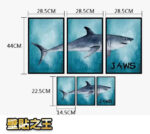 sAMHEZ HM92012 JAWS FRAME 3D DEEP BLUE SEA WALLSTICKER WALL STICKER - Image 7