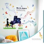 SAMHEZ HM94009 DREAMY PIANO MUSIC DANCE 60X90 MELODY WALLSTICKER WALL STICKER WALLPAPER WALL STICKER size 60x90  hm94009 - Image 4