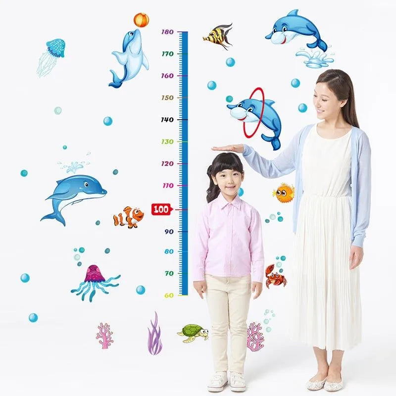 SK9034 Grow Up Playing Dolphin Wall Sticker - Image 1