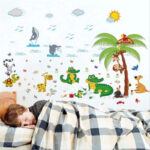 SK9090 ANIMAL PARK 60X90 WALLSTICKER STIKER DINDING WALLPAPER WALSTICKER - Image 3