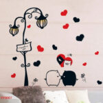 SAMHEZ XY8007 Pig Falling In Love Wall Sticker [50 x 70 cm] - Image 2