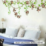 ADEK WALL STICKER MONKEY MONYET GLANTUNGAN ANAK KIDS STIKER DINDING AY7247 Wallsticker - Image 5