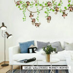 ADEK WALL STICKER MONKEY MONYET GLANTUNGAN ANAK KIDS STIKER DINDING AY7247 Wallsticker - Image 6