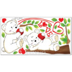 WUDHF Cute bear calling love wall stickers home love and happiness decoration children's room cartoon branches - Image 6