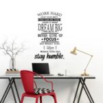 Inspirational Wall Stickers Office Room Decoration Never Give Up Work Dreams Inspirational Quotes Wall Stickers 78X40Cm - Image 5