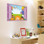 Children's sticker - Animals on the window size 50x70 sk7019d - Image 2