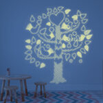 Glow in the Dark Wall Stickers - Tree with Birds  ABQ9617 - Image 2