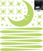 Moon and 30 falling stars glow in the dark wall decals - Image 7