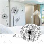 Black Dandelion Butterfly Vinyl PVC Wall Sticker AY834 - Image 2