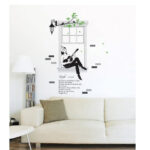 Decor Kafe 'Lady in Window' Wall Sticker size60x90 ay853 - Image 3