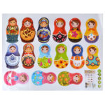 15pcs Russian Matryoshka Dolls Wall Stickers - Image 6