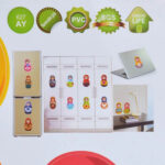 15pcs Russian Matryoshka Dolls Wall Stickers - Image 2