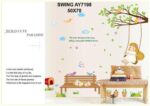 Cheap DIY Cartoon Swing girl Vinyl Removable Kid Room DIY Wall Stickers Decal environment Mural Decor AY7198 - Image 7