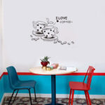 I Love Coffee Wall Stickers JM8268 Wall Sticker Wallpaper - Image 2