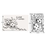 I Love Coffee Wall Stickers JM8268 Wall Sticker Wallpaper - Image 5