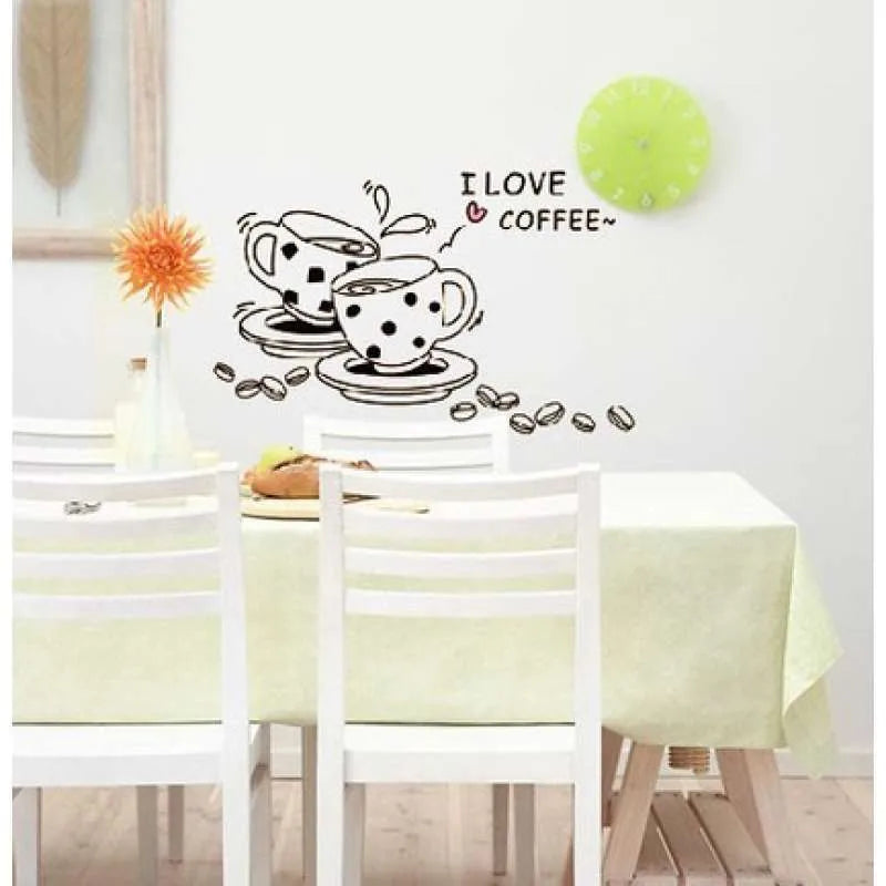 I Love Coffee Wall Stickers JM8268 Wall Sticker Wallpaper - Image 4