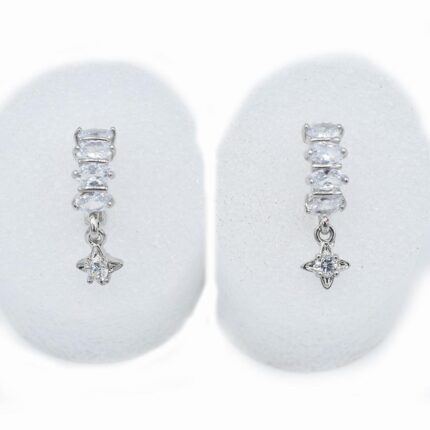 Earring New Round Water Drop Crystal Pendant Drop Earring For Women Ear Ring Fashion
