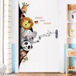 SK9360 Decorative Self Adhesive Vinyl Resuable Animal Wall Stickers - Image 3