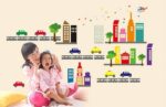 Glow In The Dark Cartoon City Wall Sticker-TYABQ9608 - Image 6