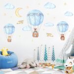 JM7343 Cute Hot-air Balloon Design Wall Sticker - Image 6