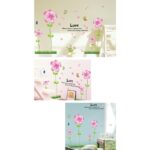 Wall Stickers - Flowers, Plants, English Letters - Stylish Wall Stickers - Alphabet Wall Decals - Perfect for Toilets, Entrances, Bedrooms, Windows, Mirrors - Cute Pink - Flowerbeds, Flower Gardens size 45x60 ay650a - Image 5