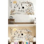 Stylish Japanese wall stickers featuring plants, flowers, trees, autumn, moon viewing, landscapes, and scenery. - Image 3