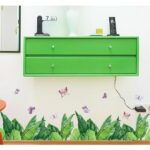 Stylish Nordic Plant Wall Stickers, Cafe, Modern, Window, Monstera, Leaf, Green, Grass, Banana Leaf, Butterfly, Kitchen, Kids Room, Toilet, Interior Decor size 50x70 sk7201 - Image 3