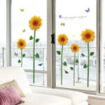 SK9100 SUNFLOWER II WALLSTICKER WALSTIKER STIKER DINDING HIASAN 60X90 di etoshop | Tokopedia - Image 2