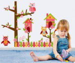 Children's wall sticker PINK OWL HOUSE Ay7200 - Image 2
