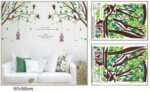 AY205ab  two-sided bird cage green leaves trees of TV background wall stickers room living room sofa bedroom retail - Image 11