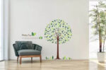 Jm8212 Large Tree Wall Decals Wall Stickers Happy tree Cute wall sticker , - Image 8