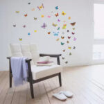 NC5070 7  butterfly color transparent furnishing decorative wall stickers - Image 4