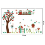 WALL STICKER POHON OWL BIRD BURUNG ANAK KIDS STIKER DINDING SK9162 di opagallery | Tokopedia - Image 4