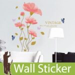 Wall stickers, wall, flowers, English letters and flowers, peel and stick, self-adhesive wallpaper stickers, wall stickers, plants, trees, flowers, home decor (Copy) - Image 3