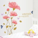 Wall stickers, wall, flowers, English letters and flowers, peel and stick, self-adhesive wallpaper stickers, wall stickers, plants, trees, flowers, home decor (Copy) - Image 2