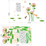 Fantasy Goldfish and Lotus Trompe-l'oeil Wall Stickers, Art, Interior Decor, Window Frame, Wall Decoration, Nordic Style, DIY, Living Room  size 60x90 xh9213 - Image 3