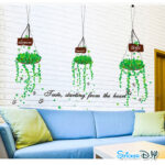 wall sticker, hanging plant pot, Taste brand size 50x70 xh5176c - Image 3