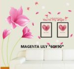 Pink orchid flower wall stickers living room sofa tv background wall stickers romantic bedroom bedside marriage room klimts - Image 3