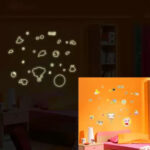 Cortina 25 cm Night Cartoon Radium Theme Vinly Wall Stickers Multi Color Glow in the Dark Sticker - Image 2