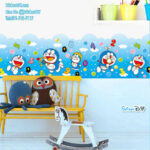 Doraemon Wall Sticker, border design size 50x70 ay7182 - Image 4