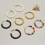 Large Hoop Earrings Neon Color Painted Big Circle Earring Basketball hoop Earrings For Women Brincos Gifts - Image 2